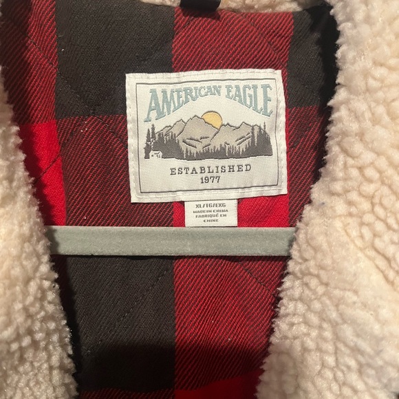 American Eagle Denim Sherpa Jacket - Picture 3 of 9